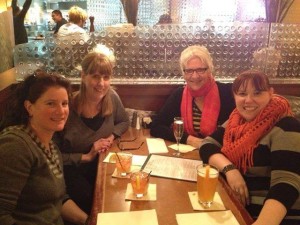 Photo of team in Milwaukee taking a break